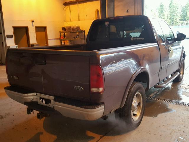 1FTRX18L0YNA55375 - 2000 FORD F150 PURPLE photo 4