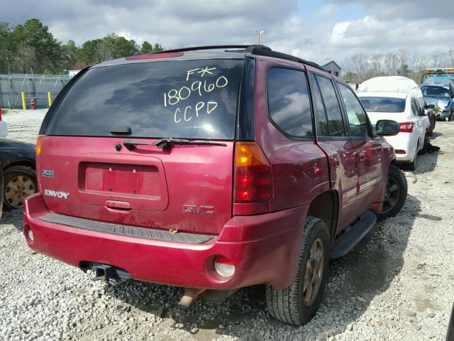 1GKDT13S522528835 - 2002 GMC ENVOY MAROON photo 4