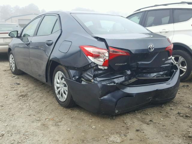 5YFBURHE0HP714908 - 2017 TOYOTA COROLLA L BLUE photo 3