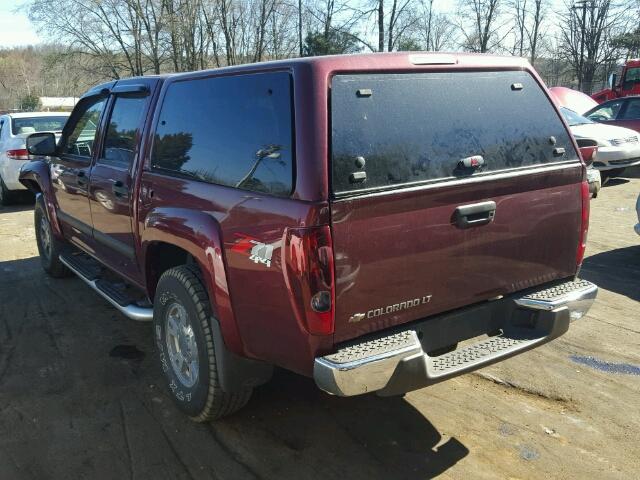 1GCDT43E388215344 - 2008 CHEVROLET COLORADO L BURGUNDY photo 3