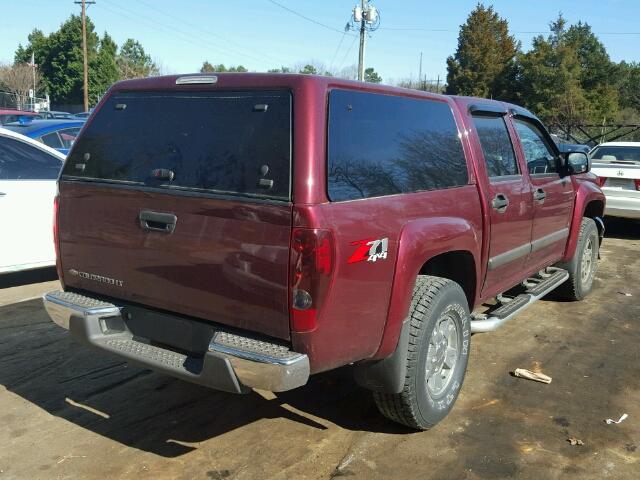 1GCDT43E388215344 - 2008 CHEVROLET COLORADO L BURGUNDY photo 4