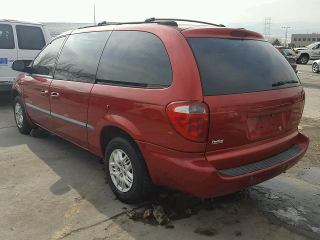 2B8GP44391R237000 - 2001 DODGE GRAND CARA RED photo 3