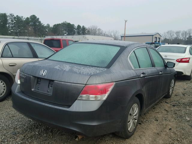 1HGCP26398A026335 - 2008 HONDA ACCORD LX GRAY photo 4