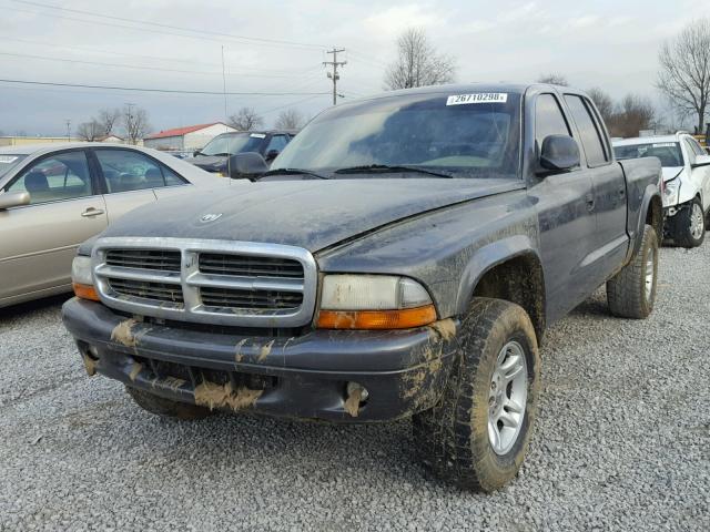 1D7HG38N34S728816 - 2004 DODGE DAKOTA QUA GRAY photo 2