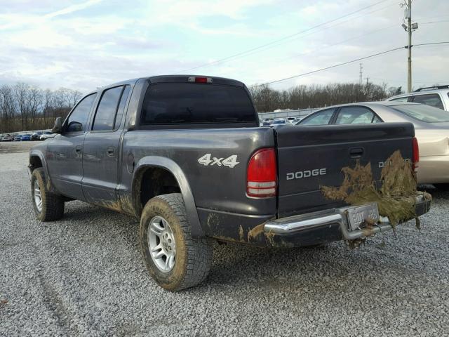 1D7HG38N34S728816 - 2004 DODGE DAKOTA QUA GRAY photo 3