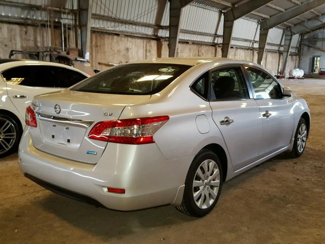 3N1AB7AP2DL708927 - 2013 NISSAN SENTRA S SILVER photo 4