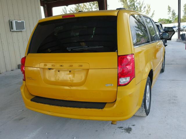 2D4RN5DG5BR707376 - 2011 DODGE GRAND CARA YELLOW photo 4