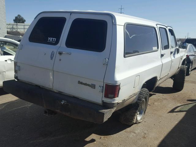 1GNEV16K9HF143311 - 1987 CHEVROLET SUBURBAN V WHITE photo 4