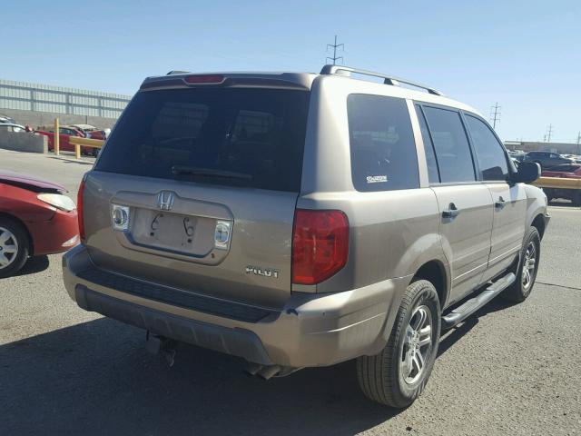 2HKYF18524H568427 - 2004 HONDA PILOT EXL TAN photo 4