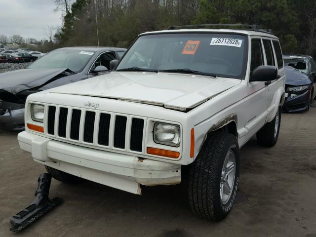 1J4FF58S71L607955 - 2001 JEEP CHEROKEE C WHITE photo 2