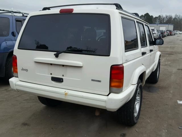 1J4FF58S71L607955 - 2001 JEEP CHEROKEE C WHITE photo 4