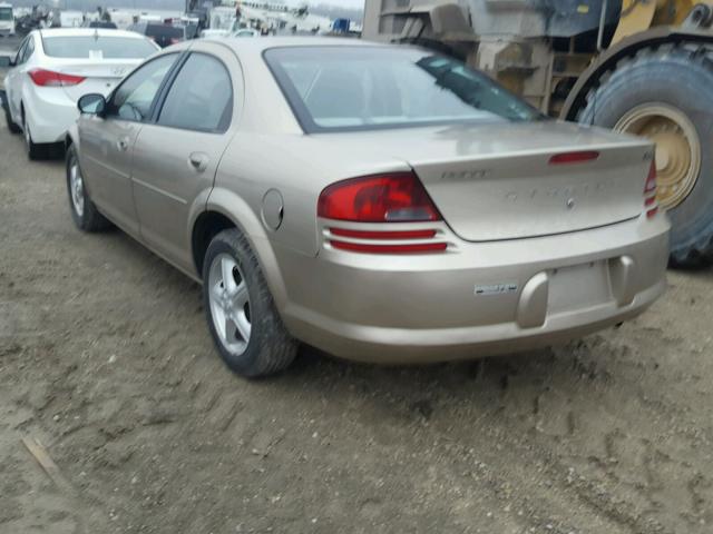 1B3EL46X34N226696 - 2004 DODGE STRATUS SX GOLD photo 3