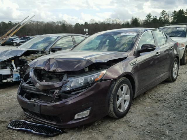 5XXGM4A72EG259326 - 2014 KIA OPTIMA LX BURGUNDY photo 2