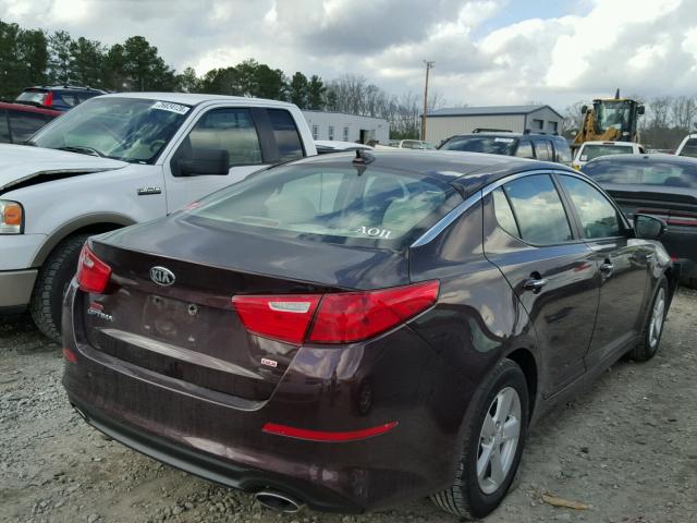 5XXGM4A72EG259326 - 2014 KIA OPTIMA LX BURGUNDY photo 4