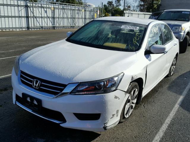 1HGCR2F39FA070553 - 2015 HONDA ACCORD LX WHITE photo 2