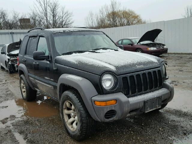 1J8GL48K23W598573 - 2003 JEEP LIBERTY SP BLACK photo 1