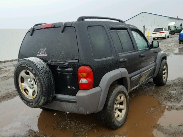 1J8GL48K23W598573 - 2003 JEEP LIBERTY SP BLACK photo 4