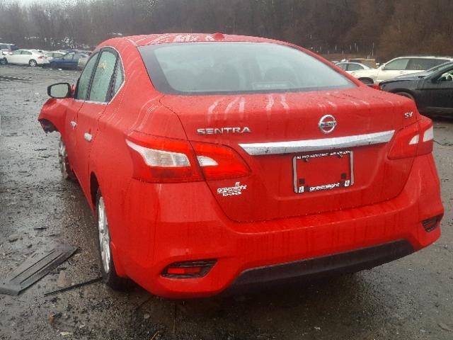 3N1AB7AP9JY224817 - 2018 NISSAN SENTRA S RED photo 3