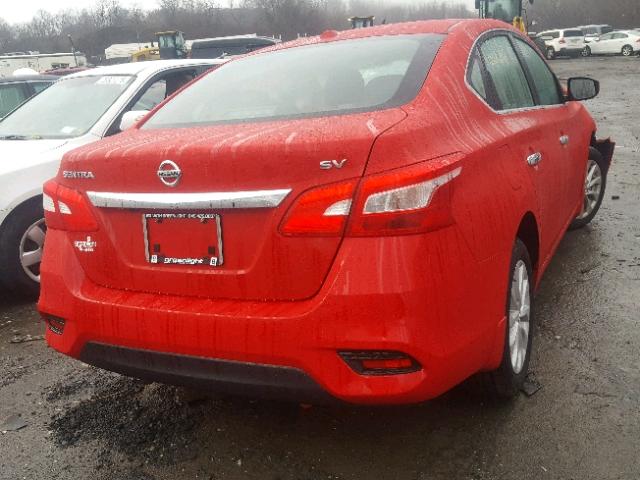 3N1AB7AP9JY224817 - 2018 NISSAN SENTRA S RED photo 4