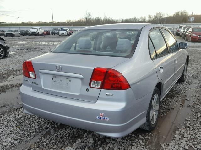 2HGES25784H516689 - 2004 HONDA CIVIC EX SILVER photo 4