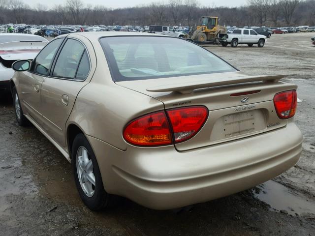 1G3NL52E02C213552 - 2002 OLDSMOBILE ALERO GL GOLD photo 3