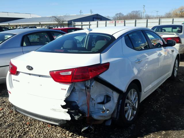 5XXGM4A78FG399768 - 2015 KIA OPTIMA LX WHITE photo 4