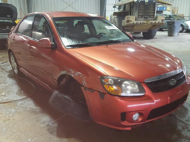 KNAFE121585020070 - 2008 KIA SPECTRA EX ORANGE photo 1