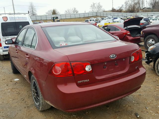 KNAGE123775137170 - 2007 KIA OPTIMA LX RED photo 3