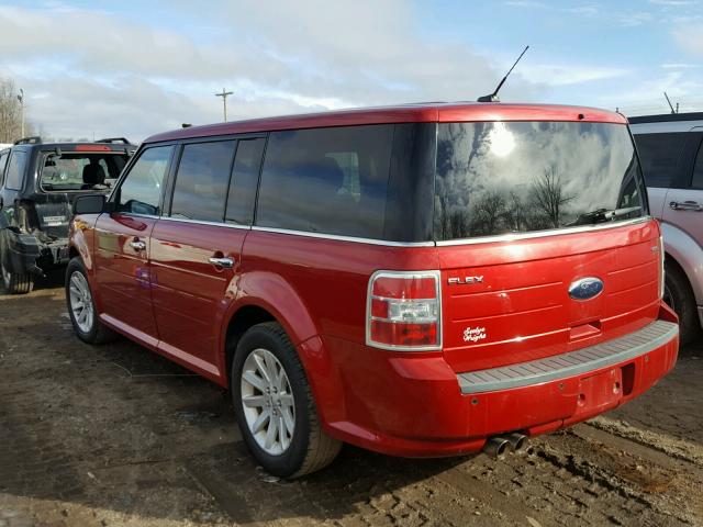 2FMGK5CC3ABB06286 - 2010 FORD FLEX SEL RED photo 3