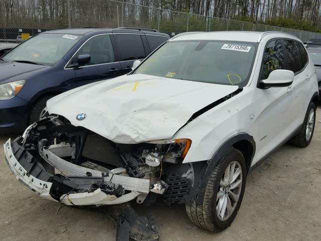 5UXWX9C53D0D01368 - 2013 BMW X3 XDRIVE2 WHITE photo 2