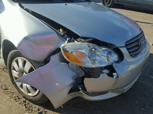 2T1BR32E13C007137 - 2003 TOYOTA COROLLA CE SILVER photo 9