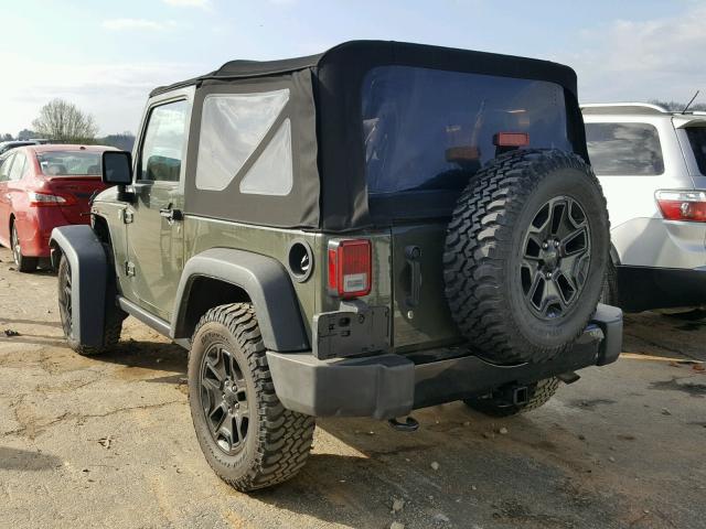 1C4AJWAG2FL777514 - 2015 JEEP WRANGLER S GREEN photo 3