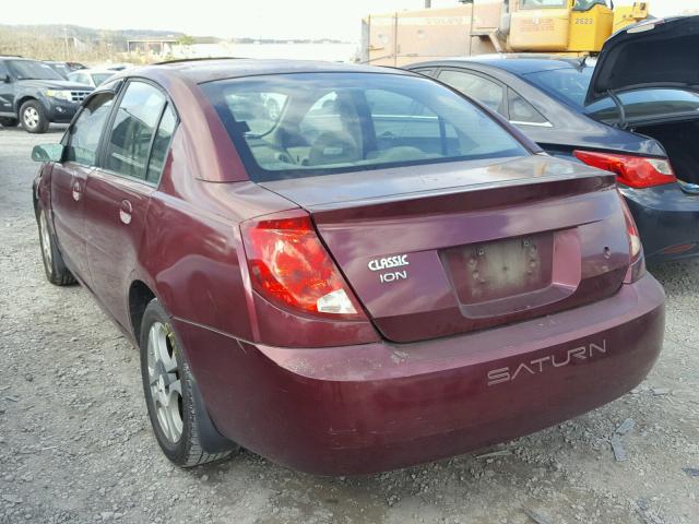 1G8AL52F73Z172322 - 2003 SATURN ION LEVEL MAROON photo 3