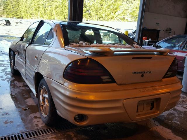 1G2NF52T01C142457 - 2001 PONTIAC GRAND AM S GOLD photo 3