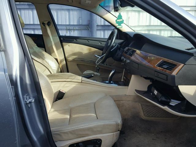 WBANU53508C114019 - 2008 BMW 528 I SILVER photo 5