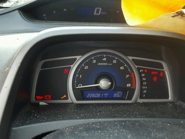 2HGFG12878H549542 - 2008 HONDA CIVIC EX ვერცხლისფერი ფოტო 8