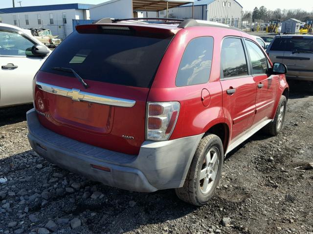 2CNDL23F756004772 - 2005 CHEVROLET EQUINOX LS RED photo 4