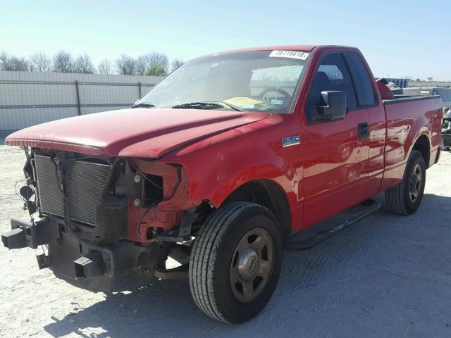 1FTRF12277KC35715 - 2007 FORD F150 RED photo 2
