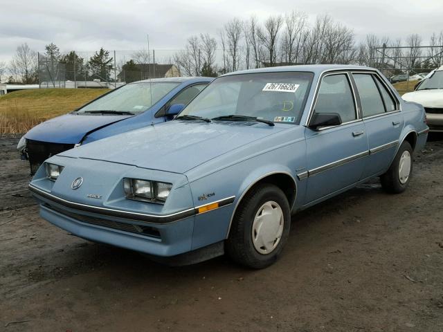 1G4JS69P0GK435175 - 1986 BUICK SKYHAWK CU BLUE photo 2