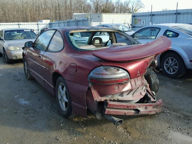 1G2WP12K7YF338387 - 2000 PONTIAC GRAND PRIX RED photo 3