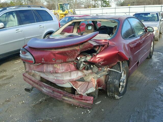 1G2WP12K7YF338387 - 2000 PONTIAC GRAND PRIX RED photo 4