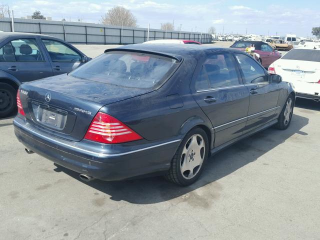 WDBNG76J13A330477 - 2003 MERCEDES-BENZ S 600 BLUE photo 4