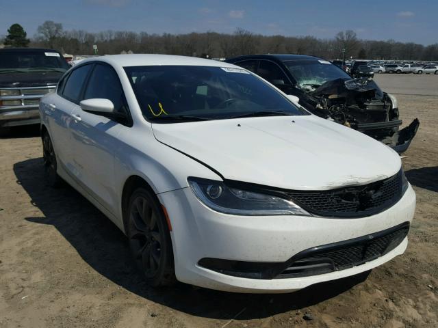 1C3CCCBGXFN516608 - 2015 CHRYSLER 200 S WHITE photo 1