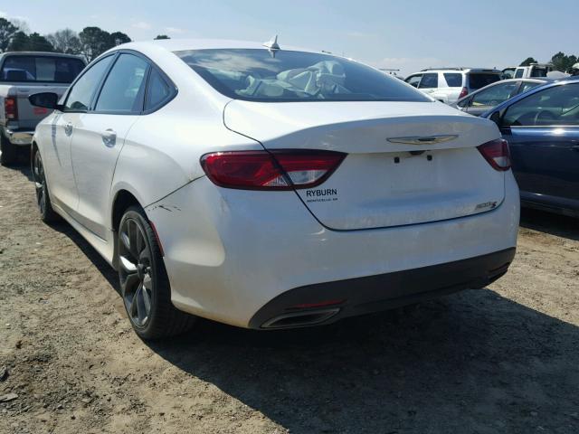 1C3CCCBGXFN516608 - 2015 CHRYSLER 200 S WHITE photo 3