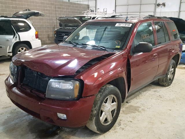 1GNDT33S092103466 - 2009 CHEVROLET TRAILBLAZE RED photo 2