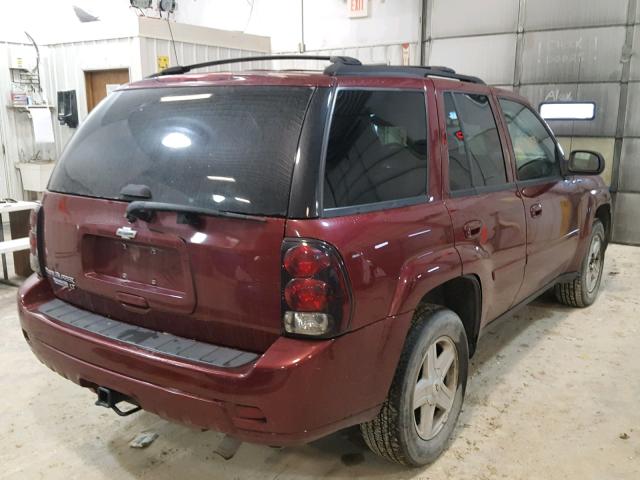 1GNDT33S092103466 - 2009 CHEVROLET TRAILBLAZE RED photo 4