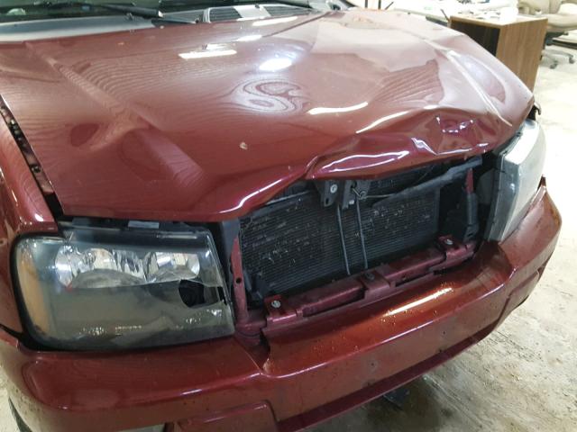 1GNDT33S092103466 - 2009 CHEVROLET TRAILBLAZE RED photo 9