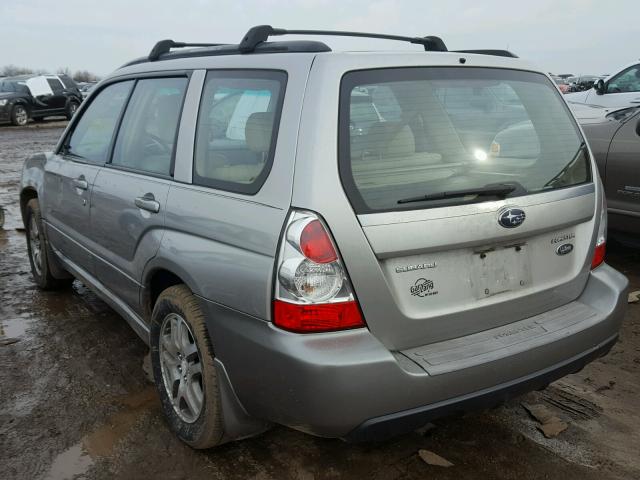 JF1SG67696H709527 - 2006 SUBARU FORESTER 2 GRAY photo 3