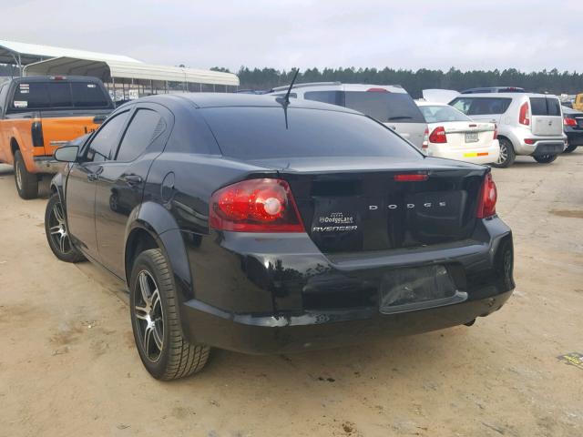 1C3CDZAB1DN730681 - 2013 DODGE AVENGER SE BLACK photo 3