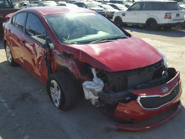 KNAFX4A65G5599049 - 2016 KIA FORTE LX RED photo 1